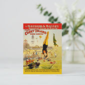Coney Island Sideshow Poster Postkarte (Stehend Vorderseite)