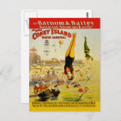 Coney Island Sideshow Poster Postkarte (Vorne/Hinten)