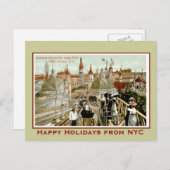 Coney Island-Weihnachten Feiertagspostkarte (Vorne/Hinten)