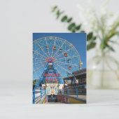 Coney Island Wonder Wheel Postkarte (Stehend Vorderseite)