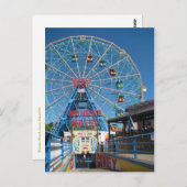 Coney Island Wonder Wheel Postkarte (Vorne/Hinten)