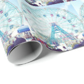 Coney Island Wonderwheel Riesenrad herein Sommer Geschenkpapier (Rolleneckpunkt)