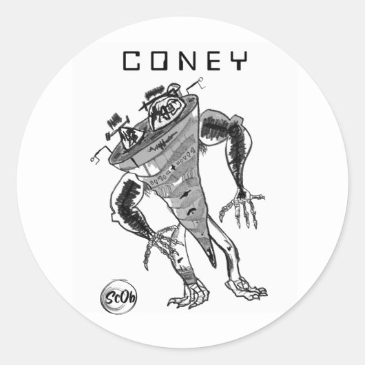 CONEY Robot Sticker (Vorderseite)
