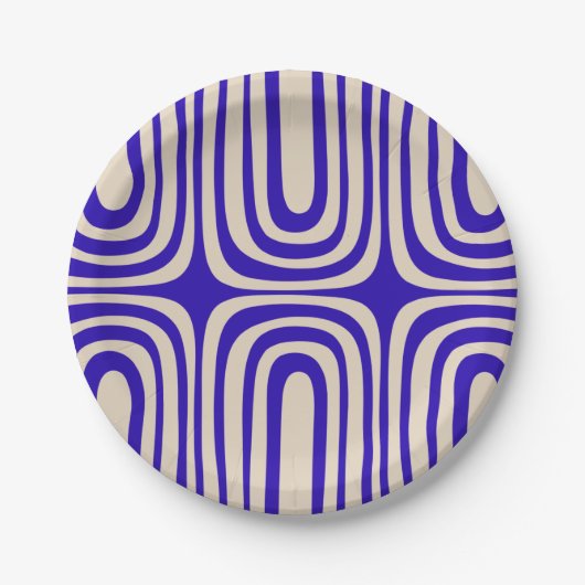 Confaab Abstract Boho Mitte des Jahrhunderts Kobal Pappteller (Vorderseite)