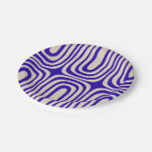 Confaab Abstract Boho Mitte des Jahrhunderts Kobal Pappteller (Schrägansicht)