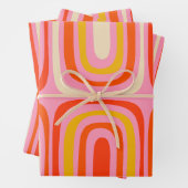 Confaab Farbenfrohe Moderne Regenbogenfarben Abstr Geschenkpapier Set (Beispiel)