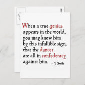 Confederacy der Klassenletzter Postkarte (Vorne/Hinten)