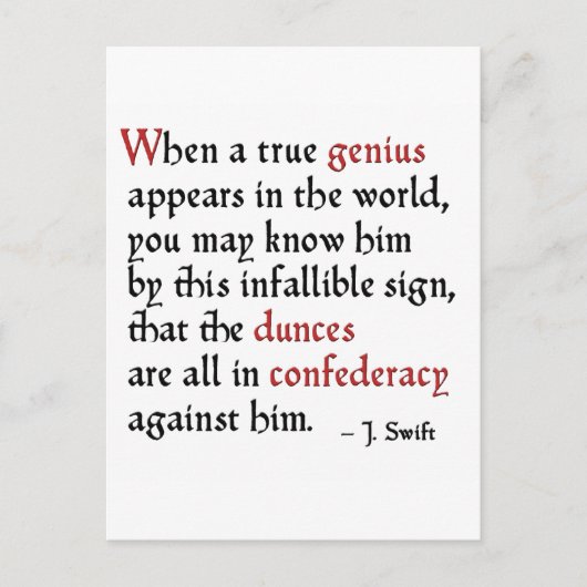 Confederacy der Klassenletzter Postkarte (Vorderseite)