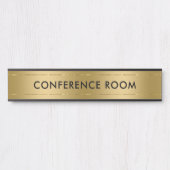 Conference room metallic faux gold background türschild (Vorderseite )
