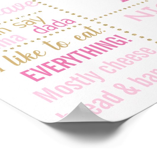 Confetti 1. Geburtstagskatze Poster (Ecke)