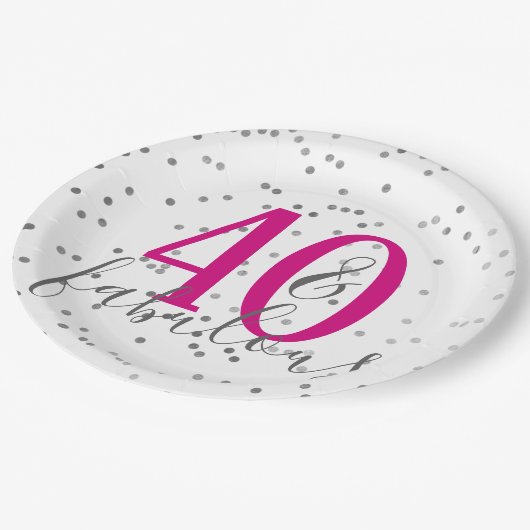 Confetti 40 und fabelhafter pappteller (Schrägansicht)