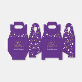 Confetti 50 & fabelhafte Geburtstagsgolden Lila Geschenkschachtel (Ungefaltet)