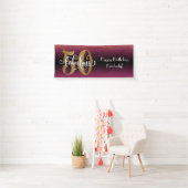 Confetti 50 & Fabulous Geburtstag Pink Black Ombre Banner (Insitu)