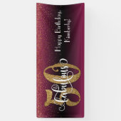 Confetti 50 & Fabulous Geburtstag Pink Black Ombre Banner (Vertikal)