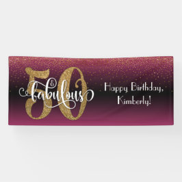 Confetti 50 & Fabulous Geburtstag Pink Black Ombre Banner