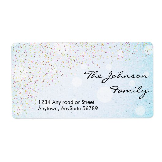 Confetti-Adressetikett (Vorne)