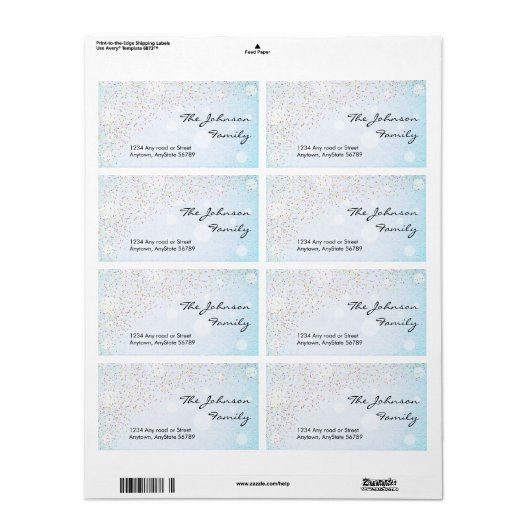 Confetti-Adressetikett (Vorne)