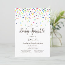 Confetti Baby Sprinkle Einladung - Babydusche