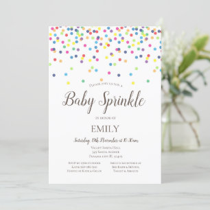 Confetti Baby Sprinkle Einladung - Babydusche