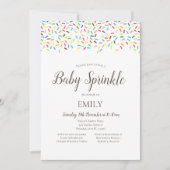 Confetti Baby Sprinkle Einladung - Babydusche (Vorderseite)