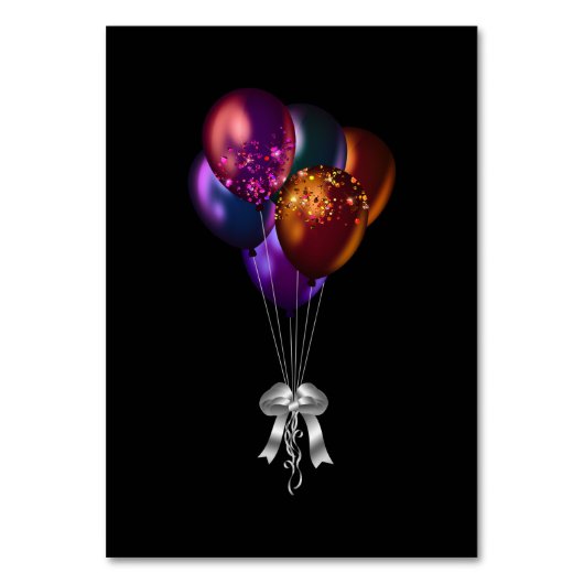 Confetti Balloon Tischnummer (Rückseite)