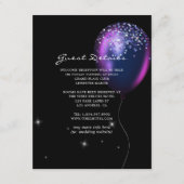 Confetti Balloon Wedding Guest Details Begleitkarte (Vorderseite)