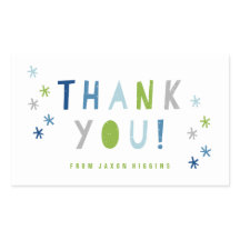 Confetti Bash | Kinder Party danke Ihnen Aufkleber