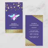 Confetti Beehive Lila Honey Beekeeper Visitenkarte (Vorne/Hinten)