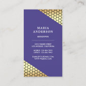 Confetti Beehive Lila Honey Beekeeper Visitenkarte (Rückseite)