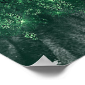 Confetti-Begrüßung für Smaragdgrün aus Quinceanera Poster (Ecke)