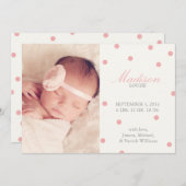 Confetti Birth Ankündigungen (Vorne/Hinten)