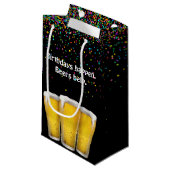 Confetti Birthday Beers Kleine Geschenktüte (Vorderseite Schrägansicht)