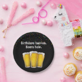 Confetti Birthday Beers Pappteller (Party)
