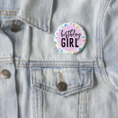 Confetti Birthday Girl Button (Beispiel)