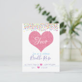 Confetti Birthday Invite Einladung (Stehend Vorderseite)