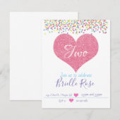 Confetti Birthday Invite Einladung (Vorne/Hinten)