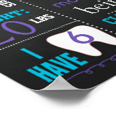 Confetti Birthday Kreide Tafelschildkröte Poster (Ecke)