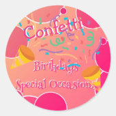 Confetti Birthdays & Besonderen Anlasses Sticker (Vorderseite)