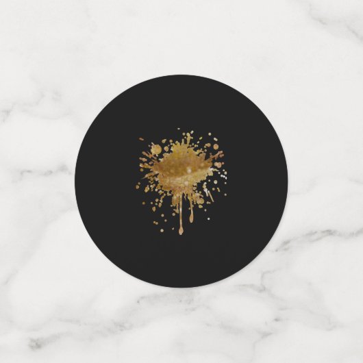 Confetti Black & Gold Konfetti (Klein Vorderseite)