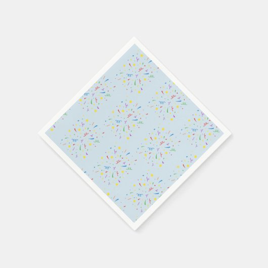 Confetti Blue 1. Geburtstag Serviette (Ecke)
