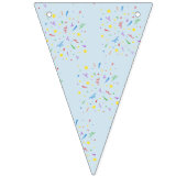 Confetti Blue 1. Geburtstag Wimpelkette (Dritte Fahne)