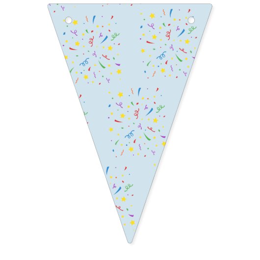 Confetti Blue 1. Geburtstag Wimpelkette (Erste Fahne)