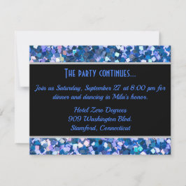 Confetti Blue Party Card Save The Date