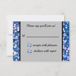 Confetti Blue RSVP Card