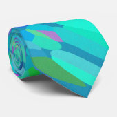 Confetti Blues Fringe Krawatte (Gerollt)