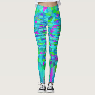 Confetti Blues Fringe Leggings