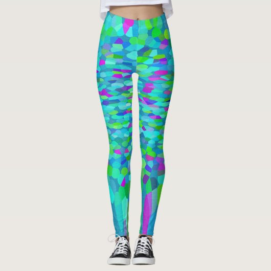 Confetti Blues Fringe Leggings (Vorderseite)