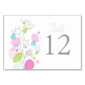 Confetti Blume Blätter Hochzeit Tischnummern (Vorderseite)