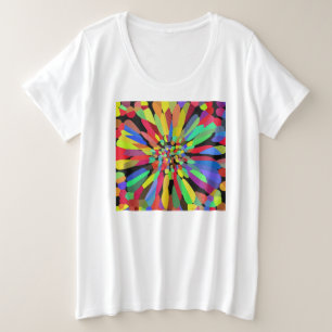 Confetti-Blume Große Größe T-Shirt