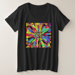 Confetti-Blume Große Größe T-Shirt
